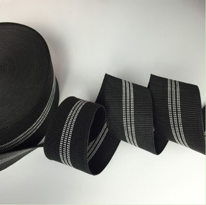 China Black Color Width 3 Inch Replacement Webbing For Outdoor Furniture supplier
