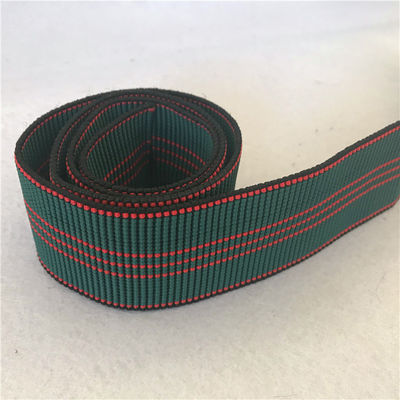 China High Elasticity Webbing Straps For Lawn Chairs Blue With 5 Red Lines supplier