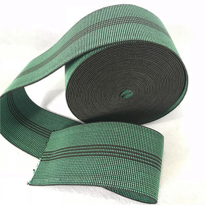 China Durable Synthetic Rubber Elastic Webbing For Sofa In Green Color 6cm 460B# supplier