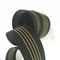 Yellow Lines Upholstery Seat Webbing , 90g/M Elastic Furniture Straps supplier