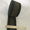 Yellow Lines Upholstery Seat Webbing , 90g/M Elastic Furniture Straps supplier