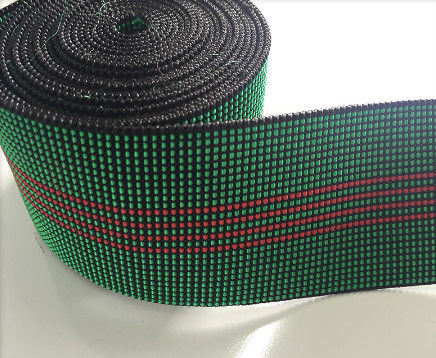 China 50mm Green Color Trampoline Webbing Strong Elastic Home Textile 50g/M supplier