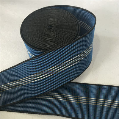 China Blue Polypropylene Sofa Elastic Webbing Consistent Color And Fastness supplier