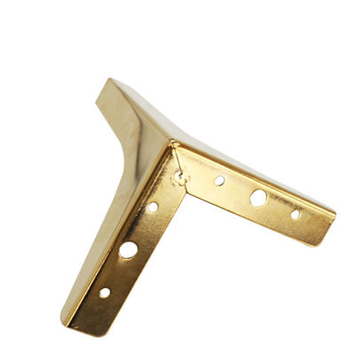 China Y Shaped Golden Metal Sofa Legs 135mm Height Easy And Quick Fitting supplier