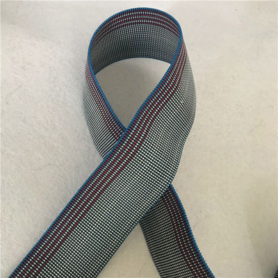 China Blue Color Sofa Elastic Belt Rubber Good Elongation / Elastic Webbing For Chair Seats supplier