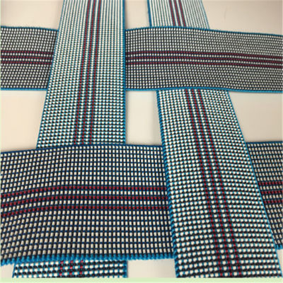 50mm Blue Sofa Elastic Webbing PE Chinese Rubber Yarn Material supplier