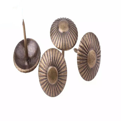 Round Dome Decorative Upholstery Nails Red Copper / Bronze For Sofa supplier