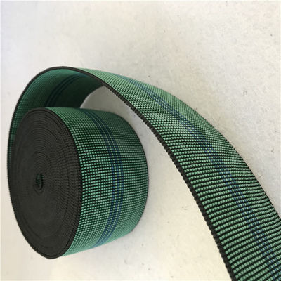 Heavy Duty Elastic Chair Webbing , Green Color 60mm Width Sofa Elastic Straps supplier