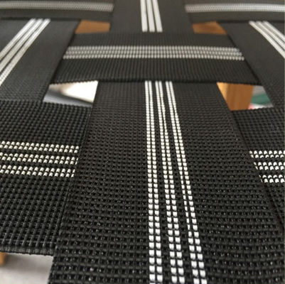 Black Color Width 3 Inch Replacement Webbing For Outdoor Furniture supplier