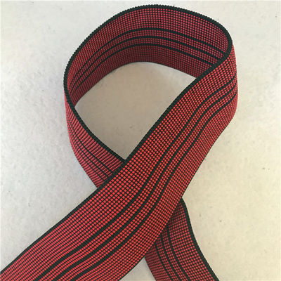 50mm High Tenacity Outdoor Furniture Webbing Red With 3 Black Lines supplier