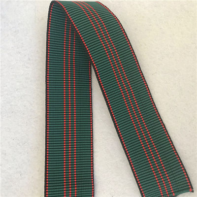 High Elasticity Webbing Straps For Lawn Chairs Blue With 5 Red Lines supplier