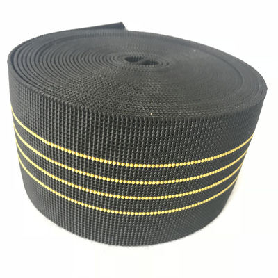 Black High Elasticity Sofa Elastic Webbing 3 Inch Comfortable Handfeel supplier