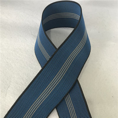 Blue Polypropylene Sofa Elastic Webbing Consistent Color And Fastness supplier