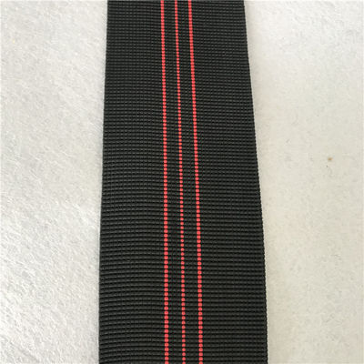 7cm width Sofa Elastic Webbing color black 50%-60% Elongation With red Lines supplier