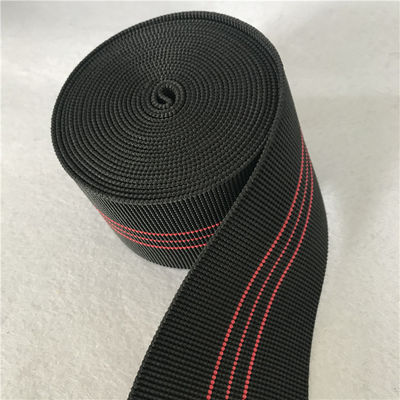 Black color  Sofa Elastic Webbing  50%-60% Elongation With red Lines use for sofa seat supplier