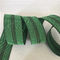 Width 50mm Green Elastic Webbing with 4 black lines PE webbing supplier