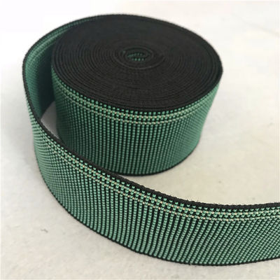 Green Elastic Straps sofa use  jacquard elastic webbing made by Malaysian rubber supplier