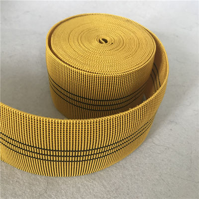 70% Elongation webbing Width 7cm Sofa Webbing yellow color made by Malaysian rubber supplier