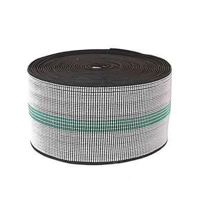 Strong 3 Inch Sofa Elastic Webbing 70mm Width Grey Color With Green Lines supplier