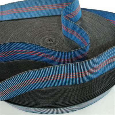 High Tenacity Custom Lawn Elastic Chair Webbing Blue With 3 Red Straps supplier